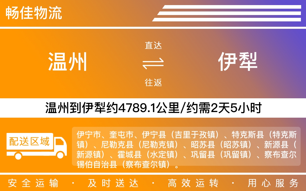 温州到伊犁物流公司-温州到伊犁货运专线-时效保障运输