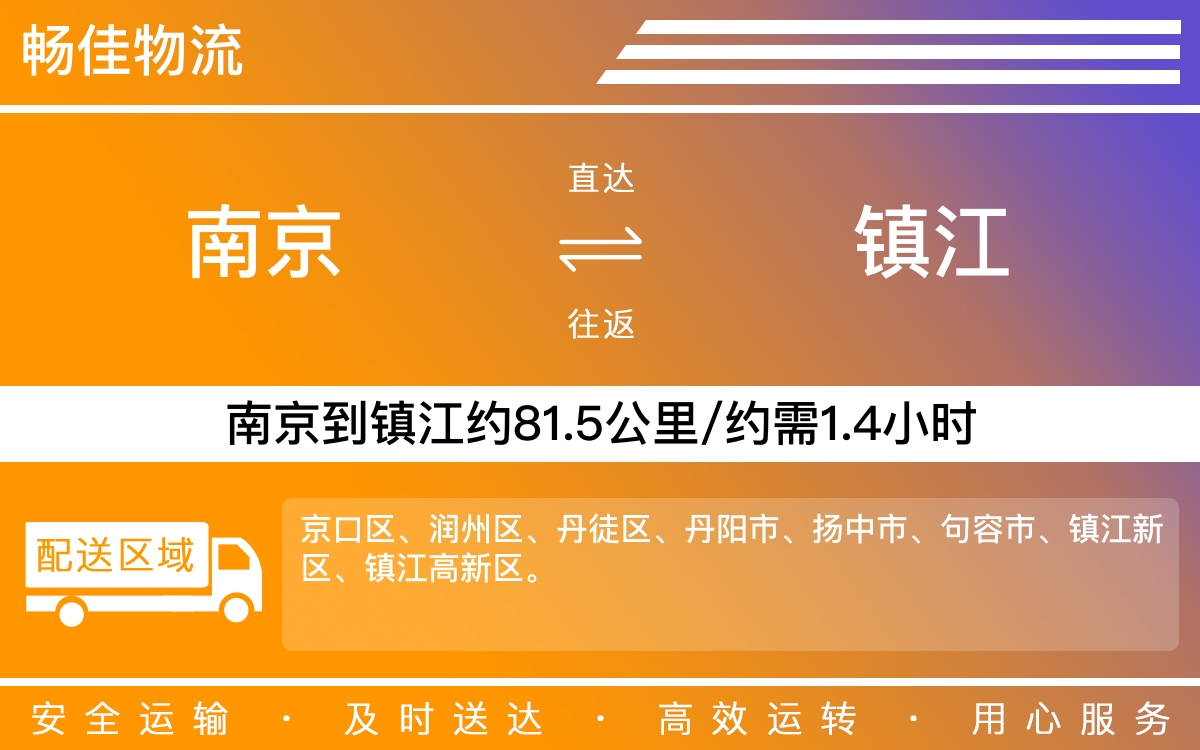 南京到镇江物流公司-南京到镇江货运公司-每天发车时效快