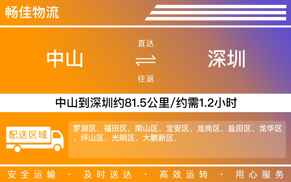 中山到深圳物流公司-中山到深圳物流专线公司-每天发车时效快