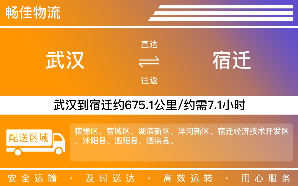 武汉到宿迁物流专线-武汉到宿迁物流公司-武汉物流到宿迁