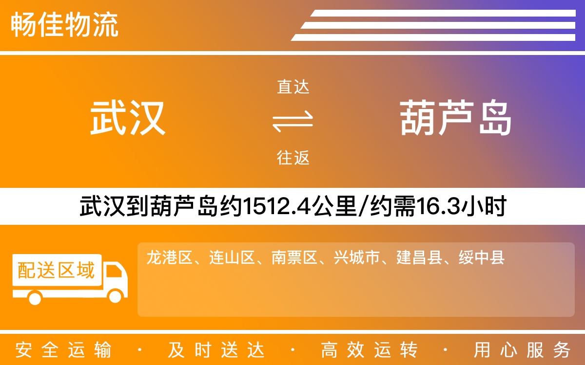 武汉到葫芦岛物流专线-武汉到葫芦岛物流公司-武汉物流到葫芦岛