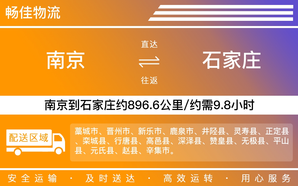 南京到石家庄物流公司-南京到石家庄货运公司-每天发车时效快